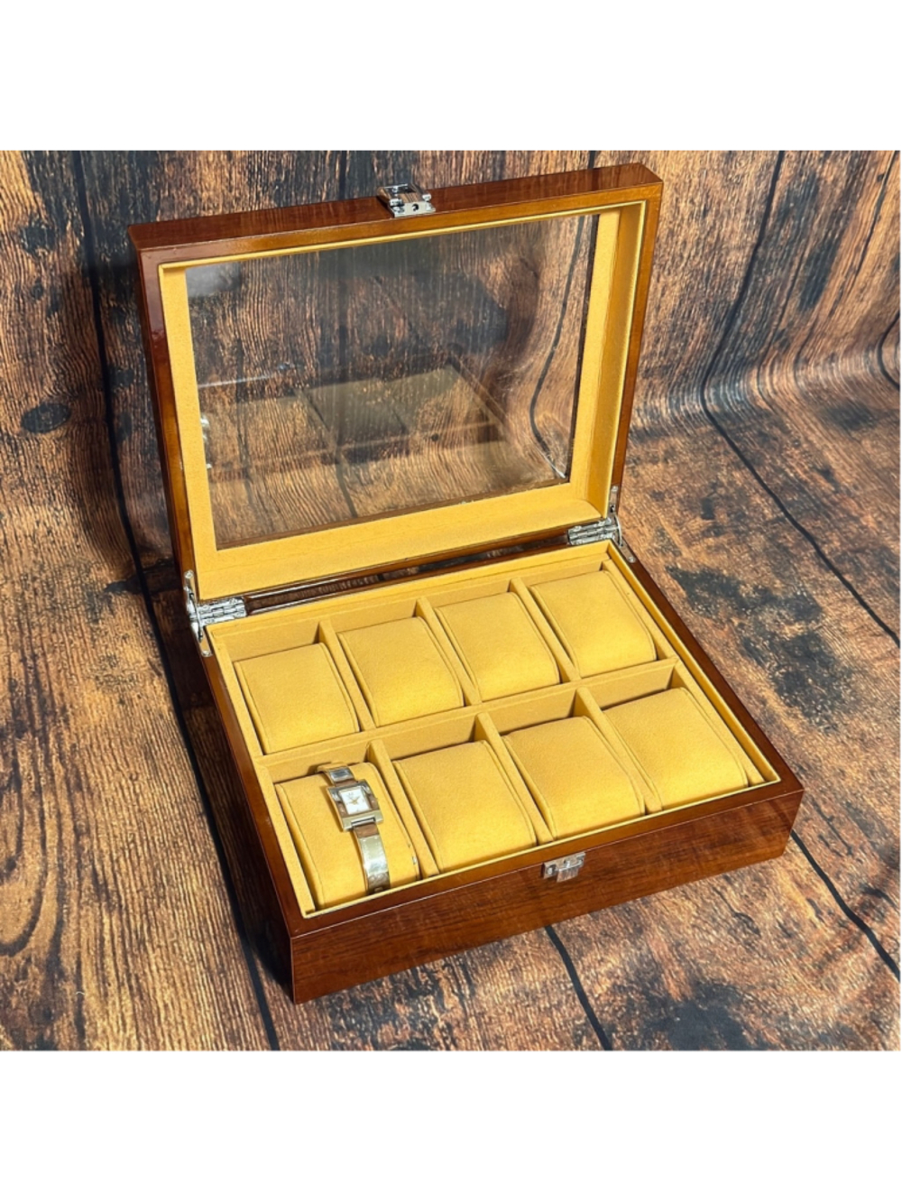 Wooden Watch Box Organizer Display Case for 8 Watches (13 available)